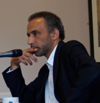 Photo credit: Julia Vitullo-Martin; Description: Tariq Ramadan, at Templeton-Cambridge Journalism Fellowships